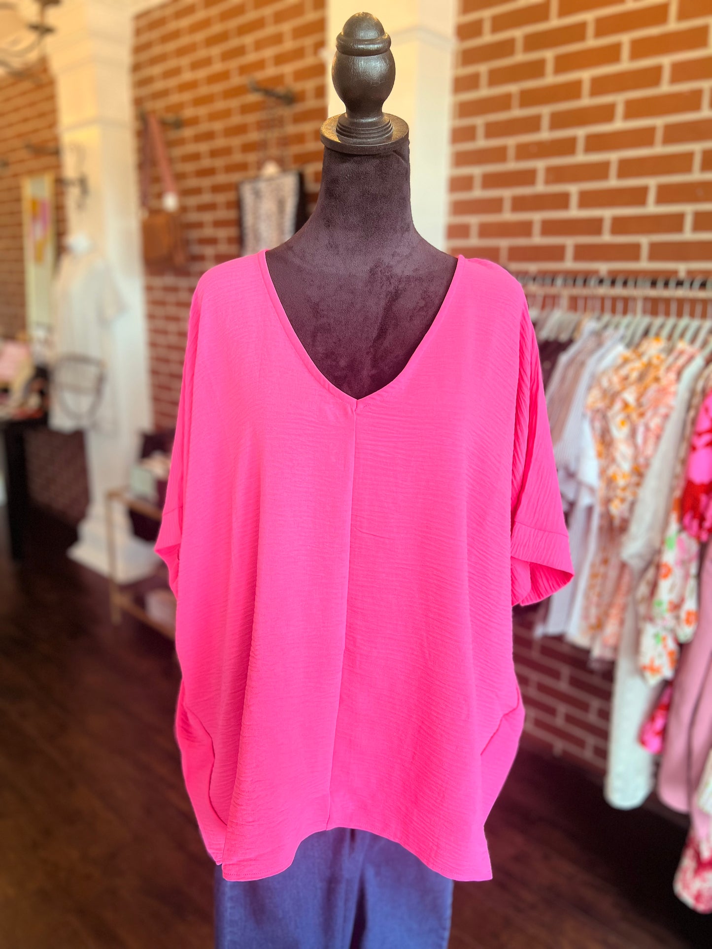 Hot Pink Plus Size Zenana Top