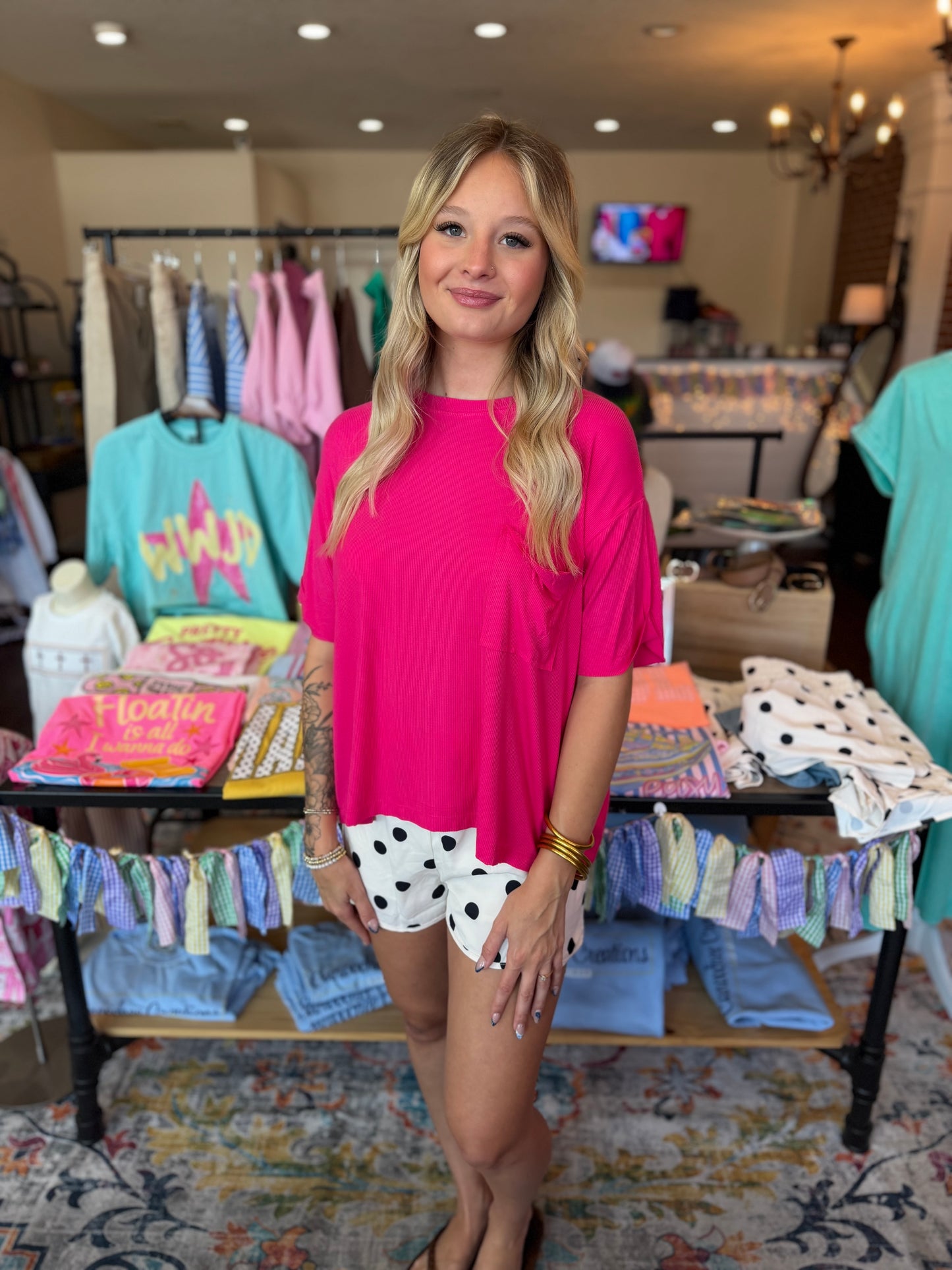 Polka Dot Athletic Shorts