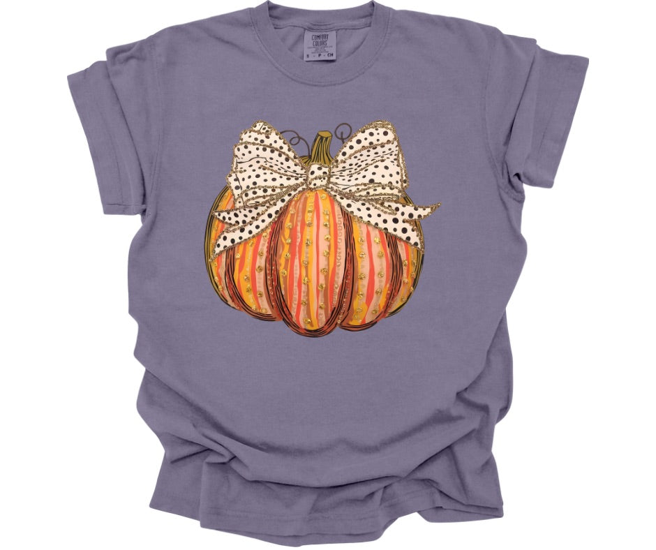 Violet Pumpkin Comfort Colors Tee