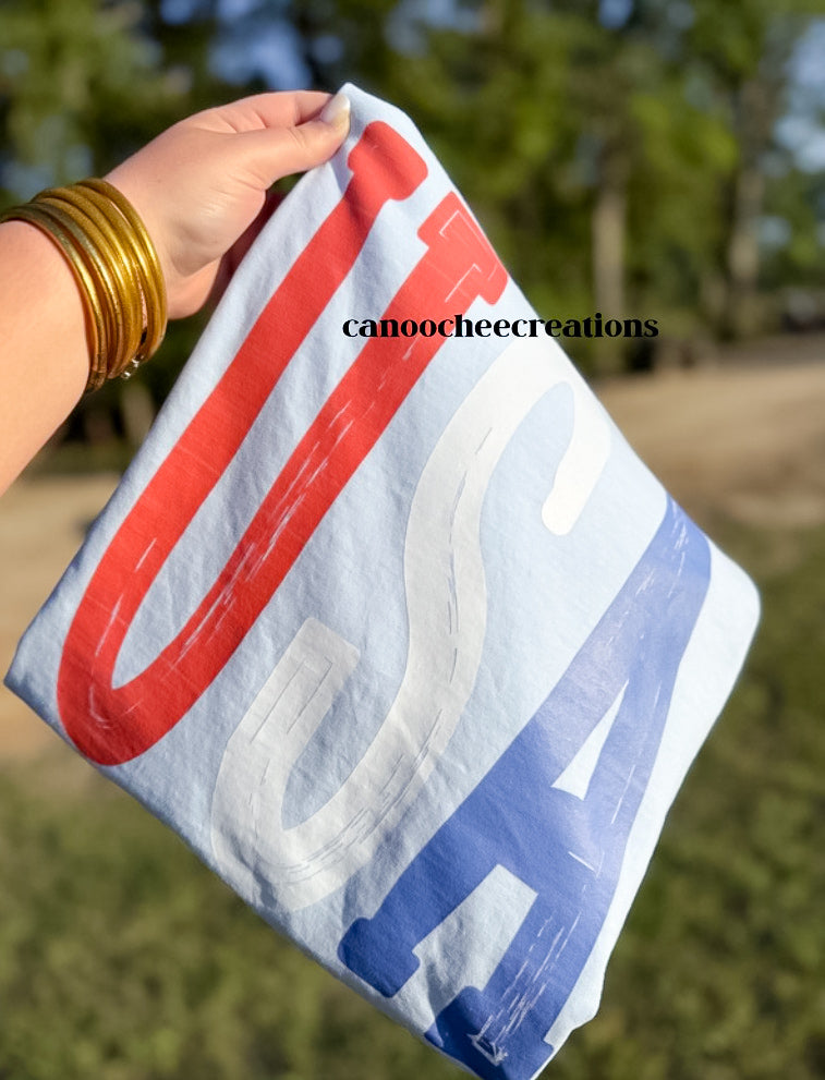 Brush Stroke USA Tee