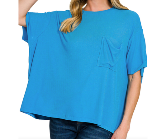 Deep Sky Oversized Pocket Top