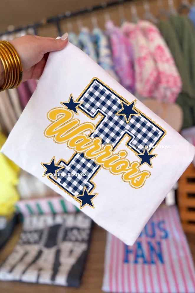 Gingham School Spirit Short Sleeve Tees