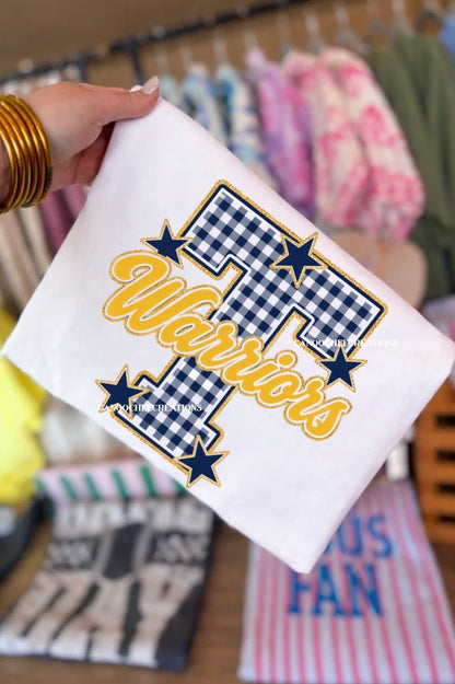 Gingham School Spirit Short Sleeve Tees