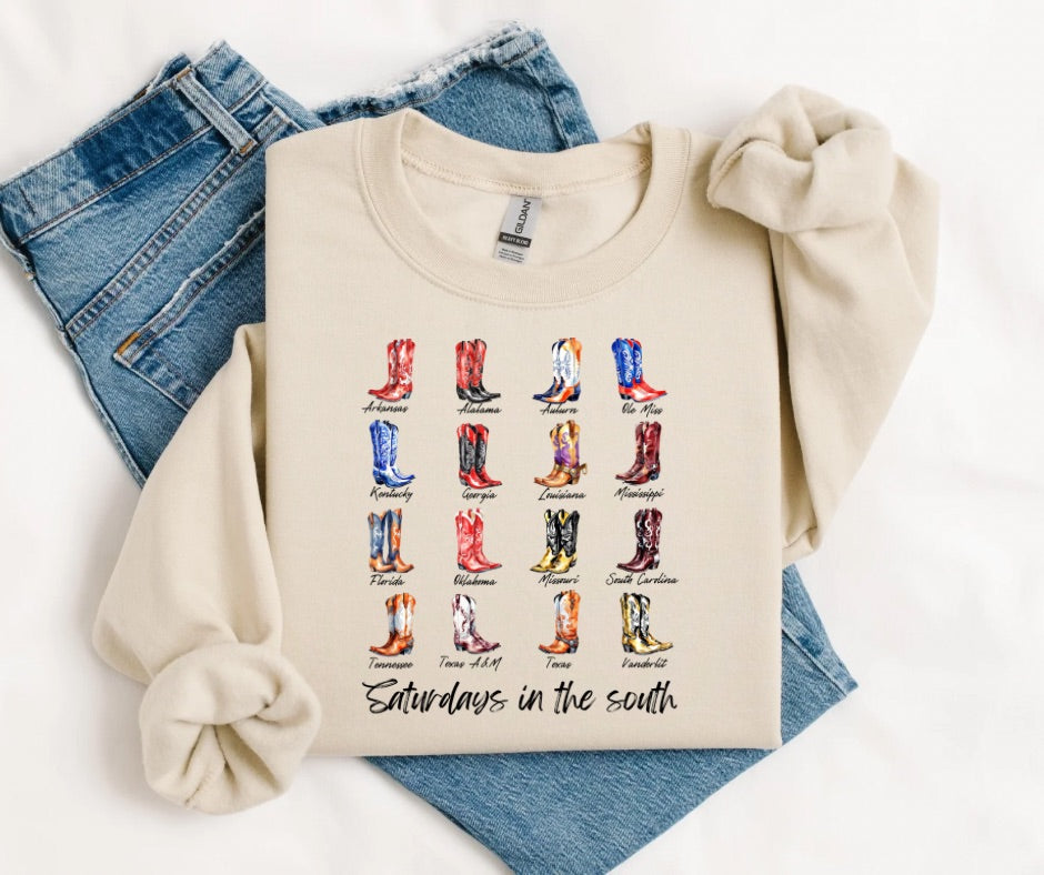 Saturdays in the South Boot Sweatshirt