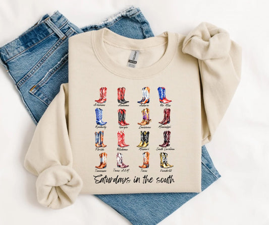 Saturdays in the South Boot Sweatshirt