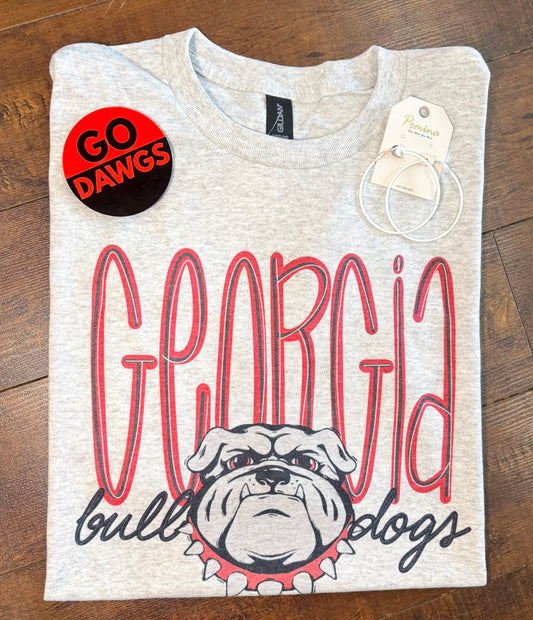 Georgia dawgs Gray Tee