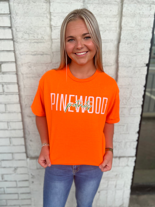 Orange Pinewood Patriots Tee