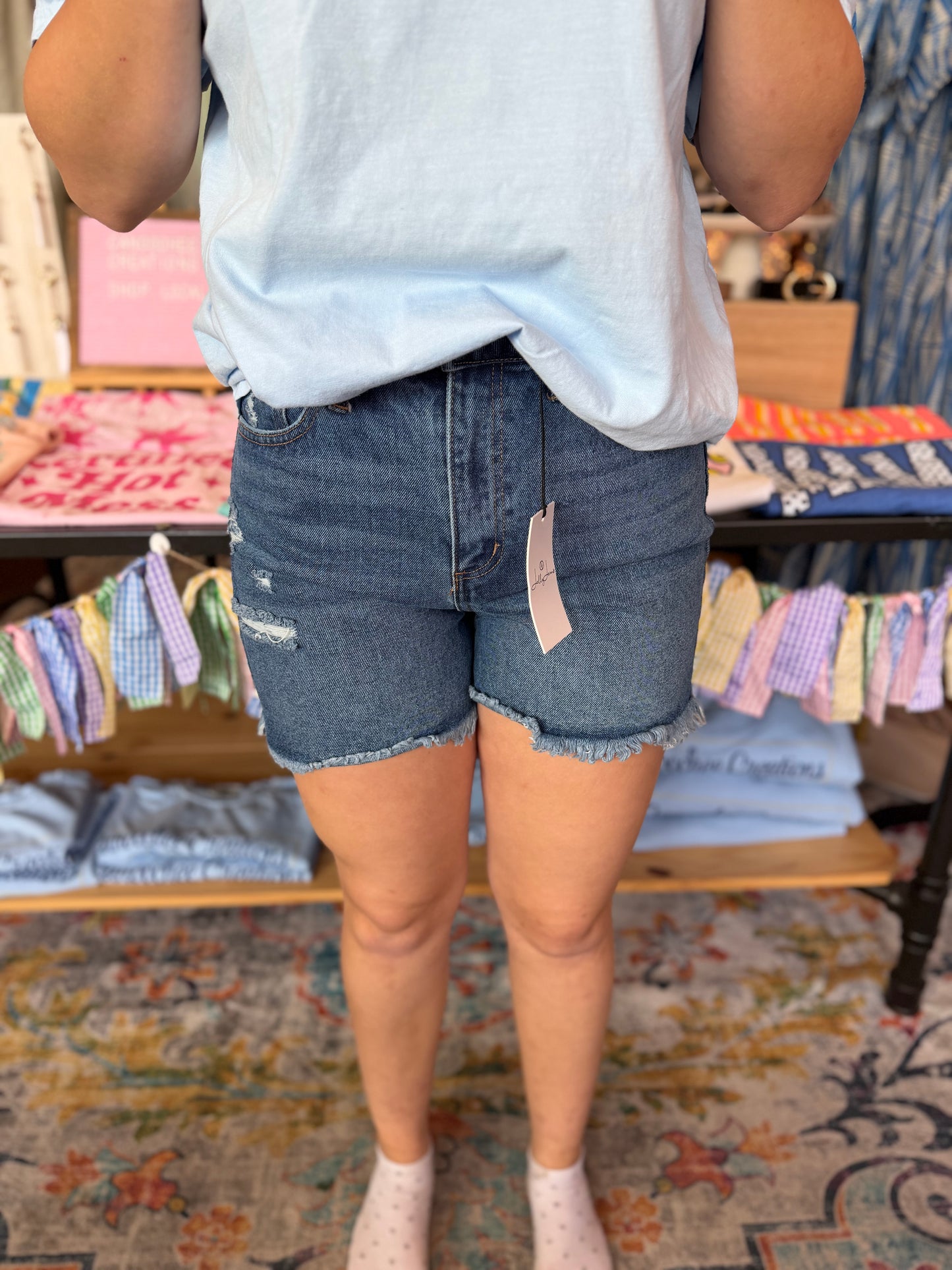 Dark Wash Denim Shorts