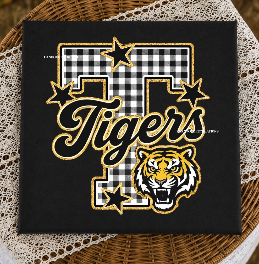 Gingham School Spirit Short Sleeve Tees