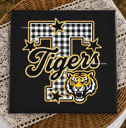 Gingham School Spirit Short Sleeve Tees