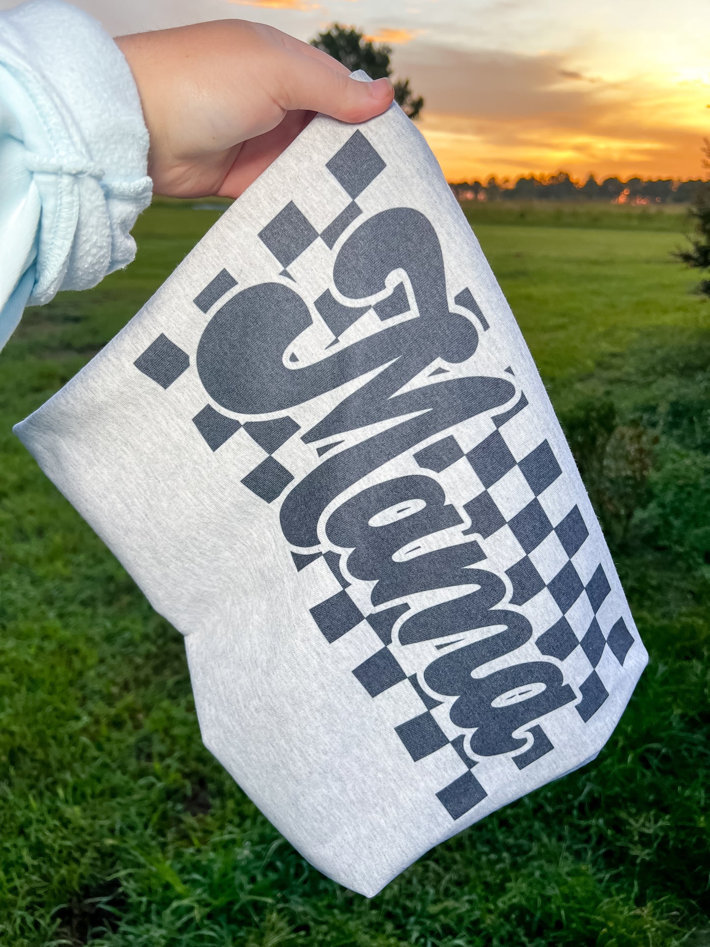 Checkered Mama Tee
