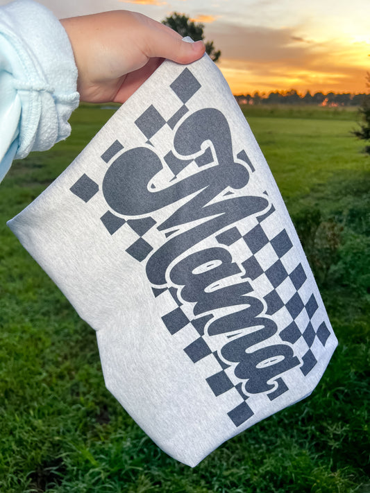 Checkered Mama Tee