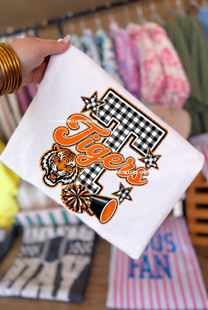 Cheer Gingham School Spirit Tees