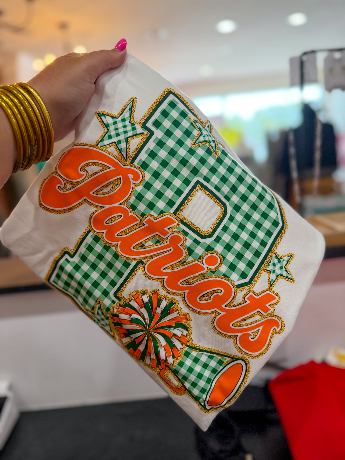 Cheer Gingham School Spirit Tees