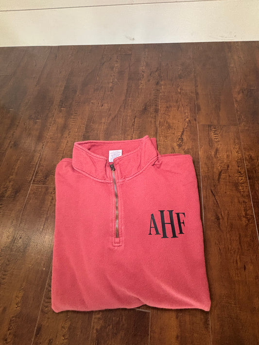 Monogram Comfort Colors Quarter Zip