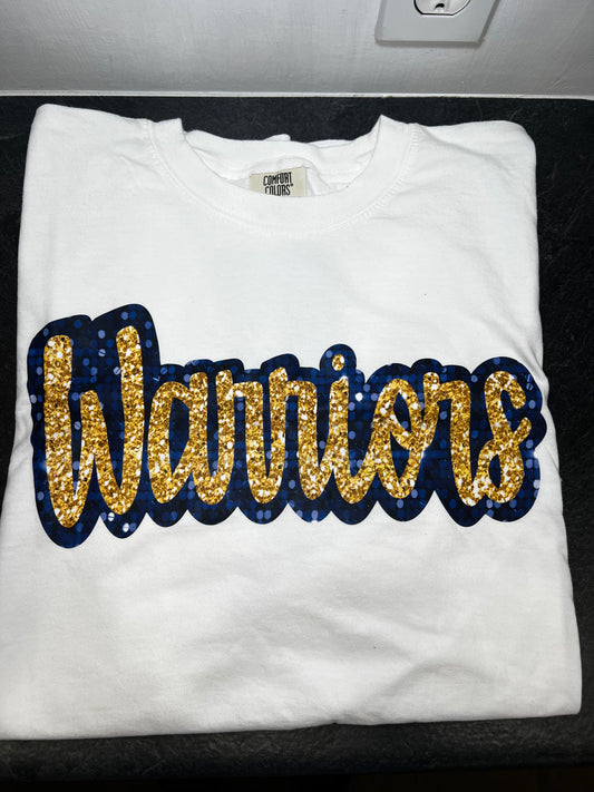 Warriors Glitter Comfort Colors Tee