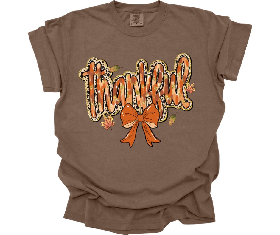 Brown Thankful Comfort Colors Tee