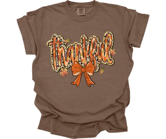 Brown Thankful Comfort Colors Tee