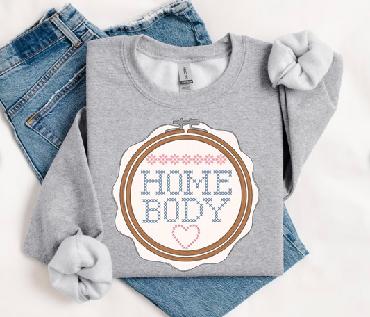 Homebody Vintage Cross Stitch Sweatshirt